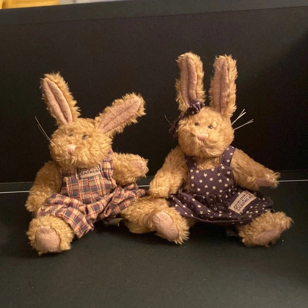 Boyd’s Bear Stuffed Bunnies - set of 2 - Picture 2 of 9